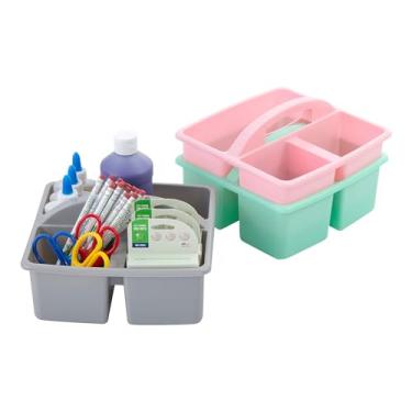 Imagem de Fun Express Caddies de armazenamento de sala de aula pastel para compartimentos - 6 peças
