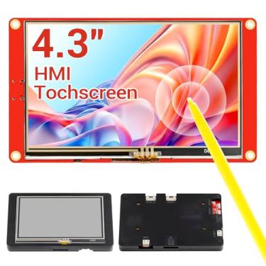 Imagem de ELECROW Tela ESP32 480 x 272, tela sensível ao toque HMI de 4,3 polegadas SPI TFT LCD Touchscreen com caixa de acrílico, processador LX6 dual-core de 32 bits, até 240 MHz, compatível com Arduino, LVGL