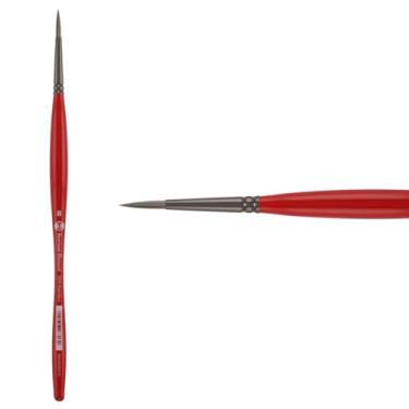 Imagem de Pincel Borciani Bonazzi Unico Silver Synthetic Series 810, redondo 8 - pincel de cabo médio feito à mão na Itália, sem crueldade, acrílico, óleo, aquarela, precisão elástica