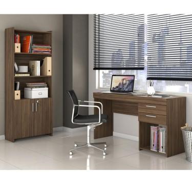 Imagem de Escritório Compacto 2 Peças Office Nogal Notável Móveis