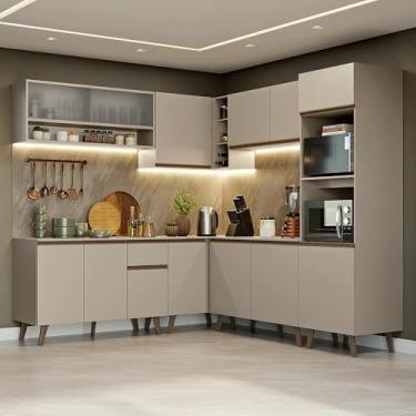 Imagem de Armário de Cozinha Completa de Canto 445cm Nice Madesa 02