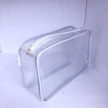 Imagem de kit com 15 necessaire transparente e Gelo 23x15 - sem marca