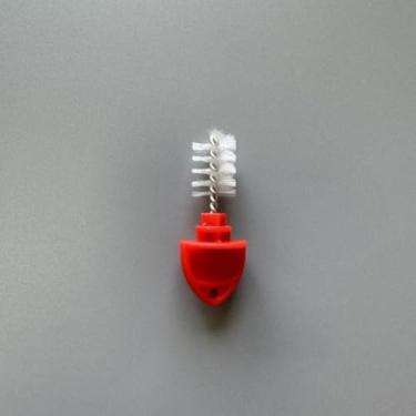 Imagem de Conjunto de escovas de limpeza de torneira de cerveja com cerdas macias e cabo ergonômico para linhas de bicos de torneira e manutenção diária eficiente vermelho 10 peças