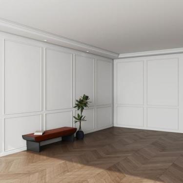 Imagem de Kit de moldagem de parede Pangda 3D Premade Accent Wainscoting Panel