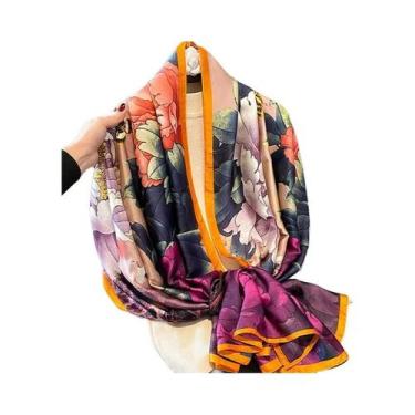 Imagem de Lenço de primavera feminino design de luxo material de poliéster lenço