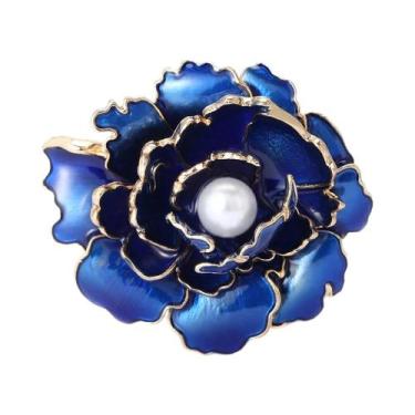 Imagem de Broche De Flor De Peônia Em Esmalte Unissex Para Mulheres, Acessórios 