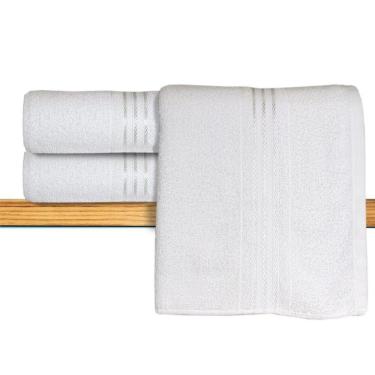 Imagem de Toalha de Banho Adriana II 100% Algodão Branco 63x120cm – Sisa