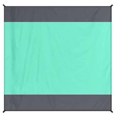 Imagem de Cobertor de praia 198 cm × 284 cm – Tapete grande à prova d'água, à prova de areia, sem areia, para 1 a 5 adultos, leve, durável, compacto para praia, viagem, acampamento, caminhada, piquenique