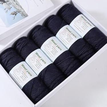 Imagem de 1 peça 100 g 245 agulha grossa fio de lã multicolor moda fazendo presentes feitos à mão DIY material de tricô tricô suéter quente suéter casaco cachecol chapéu luvas calças de lã joelheira bola de fio