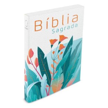 Imagem de Bíblia Sagrada Floral Laranja - Brochura - NAA - BOOK7