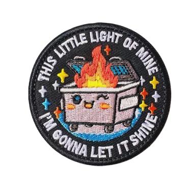 Imagem de Emblema bordado This Little Light of Mine I'm Gonna Let It Shine Tactical Moral Patch de gancho e laço para colete militar MOLLE mochila bolsa equipamentos adesivos inspiradores para roupas, capacetes