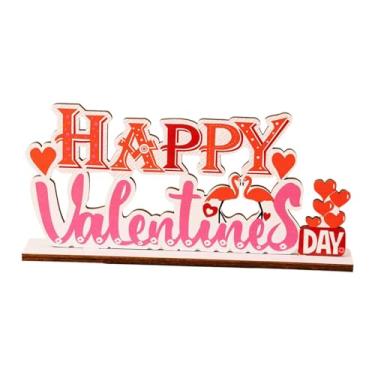 Imagem de Bothyi Centro de Mesa de Madeira para O Dia Dos Namorados, Presente, Bandeja de Vários Andares para Decoração de Lareira, Casamento, Mesa de Jantar, Estilo F, Feliz