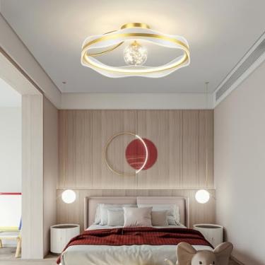 Imagem de Luminária de teto criativa com cúpula de vidro estrelado, LED 44W, moderna, com controle remoto, minimalista, para sala de estar, romântica, lustre para cozinha, escritório, iluminação de te