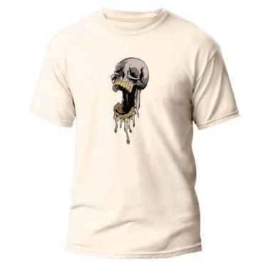 Imagem de Camiseta Algodão Premium Estampa Digital Cranio Derretendo - Pavesi, O