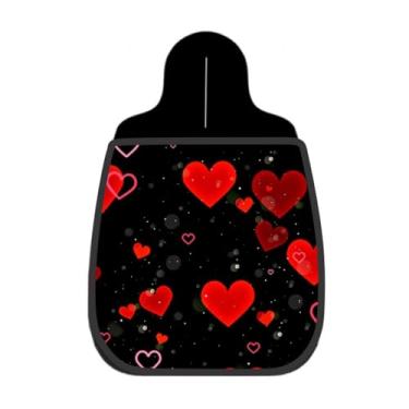 Imagem de Lixeira De Carro Organizador Lixinhocar Corações Vermelhos Brilho