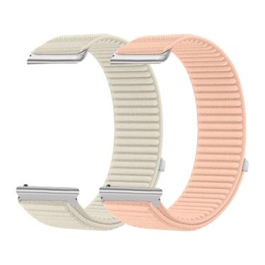 Imagem de Harikiri Pacote com 2 pulseiras de relógio de nylon trançado de 20 mm com Ga rmin Vivoactive 6/5/3, liberação rápida ajustável para Galaxy Watch 7/6/5/4, AM AZFIT Active 2/GTS 4/3/2, Fossil Gen 6
