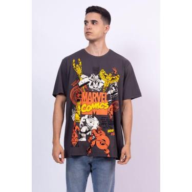 Imagem de Camiseta Marvel Comics Group - Piticas, 14, Chumbo, Unissex