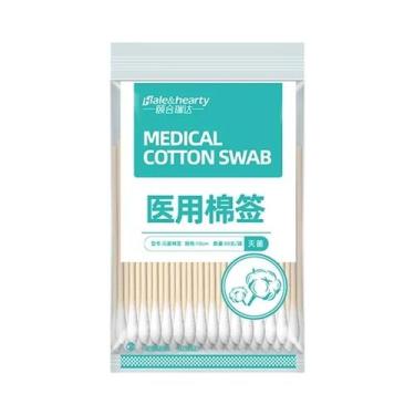 Imagem de Cotonetes Estéreis Descartáveis Com Ponta Única Para Limpeza De Ferida