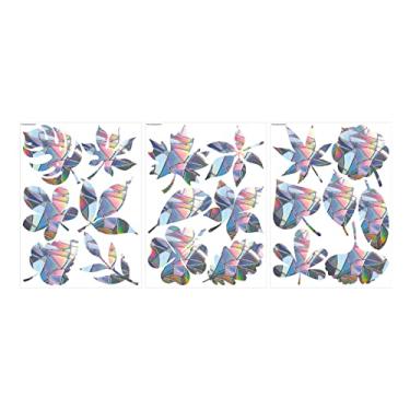 Imagem de 3 Folhas de Adesivos Anti-Colisão para Janela com Tema DIY Vidro PVC Removíveis Ataques Pássaros Reflexivos Fáceis Colar Amplamente Aplicáveis Decoração Casa e Escola