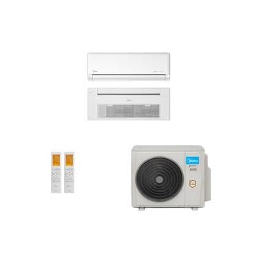 Imagem de Ar-Condicionado Multi Split Inverter Midea 18.000 (1x Evap HW 9.000 + 1x Evap Cassete 1 Via 12.000) Quente/Frio 220V