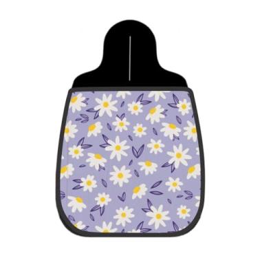 Imagem de Lixeira De Carro Organizador Lixinhocar Margaridas Fundo Lavanda