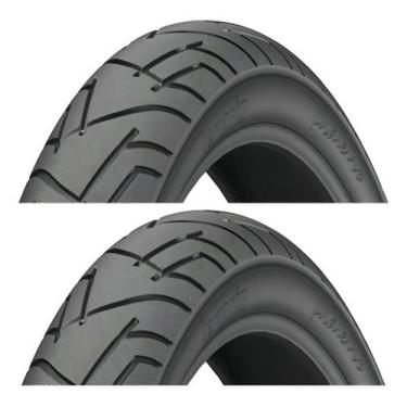 Imagem de Par Pneu Aro 20x1.75 Bike Praieiro Slick Bicicleta Levorin Cor:Preto, 