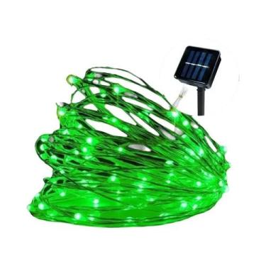 Imagem de Luz Solar De Cordão Para Exterior Com 300 LEDs, Guirlanda De Fadas Com