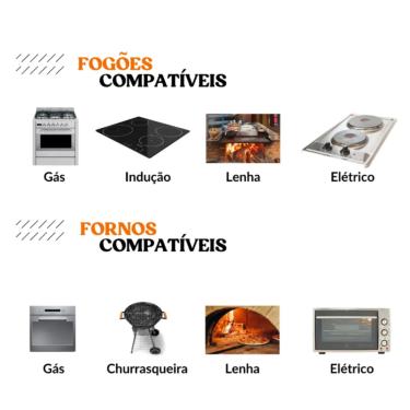 Imagem de Panela De Ferro Fundido Caçarola NEO Com Alça e Tampa De Ferro 4,6L N° 26 Santana