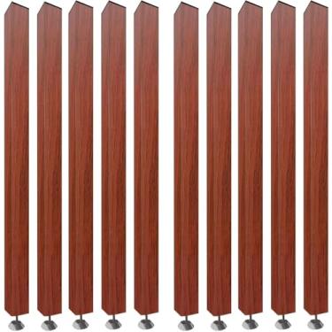 Imagem de Divisória ajustável de madeira - Pacote com 10 painéis de separação independente para quarto, escritório, dormitório e corredor - Solução de separação do chão ao teto