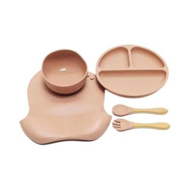 Imagem de Conjunto De Pratos De Silicone Para Crianças Com Sucção, Tigela Antide