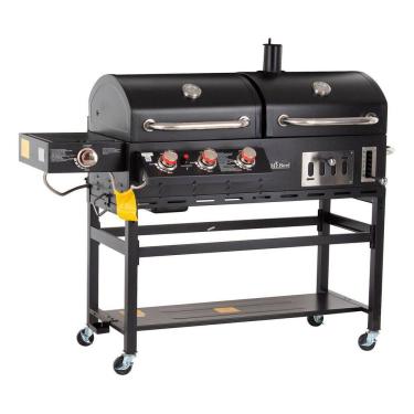 Imagem de Churrasqueira Americana Hibrida Gas E Carvao 3 Burn - Grill