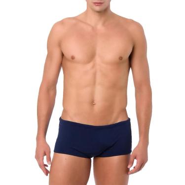Imagem de Sunga Calvin Klein Swimwear Trunk Vertical Logo Azul Marinho-Masculino