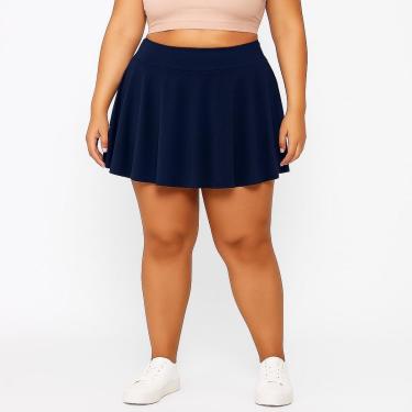 Imagem de Short Saia Babado Plus Size Tapa BumBum Em Suplex WOLFOX Fitness-Feminino