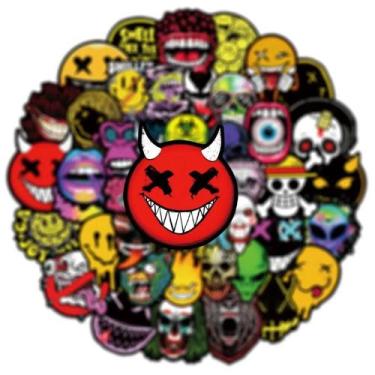 Imagem de 50 Adesivos De Graffiti Horripilantes Com Smiley Para Malas, Skates, L