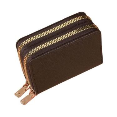 Imagem de Carteira Feminina De Grande Capacidade Com Zíper, Estilo Curto, Padrão