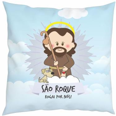 Imagem de Almofada Com Enchimento Oração Santinhos São Roque - Fabrika De Festa