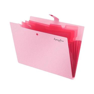 Imagem de Pasta Expansível A4 Com 5 Bolsos, Organizador Portátil De Papel Para M