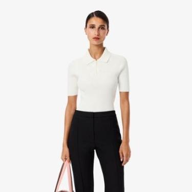 Imagem de Camisa Polo Lacoste em Tricô Canelado 3D Feminina-Feminino