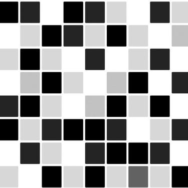 Imagem de Papel De Parede Pastilha Preto Branco Cinza Adesivo Cozinha