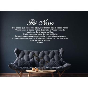 Imagem de Adesivo Decorativo De Parede Frase Religião Oração Pai Nosso
