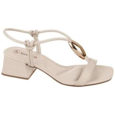 Imagem de Sandália Bebecê Salto Bloco - Feminina - Aveia-Feminino