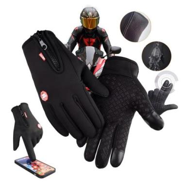 Imagem de Luva Térmica Motoqueiro Touch Screen Luvas Bike Ciclismo Masculino Fem