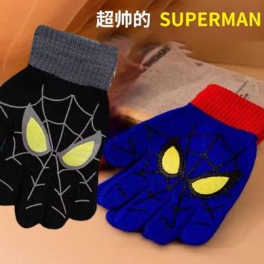 Imagem de Luvas para crianças de 4 a 9 anos, lã de desenhos animados de inverno 