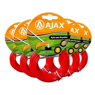 Imagem de Fio De Nylon Para Roçadeira Cortador Grama Ajax 10 Metros Resistênte 6