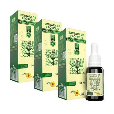 Imagem de Extrato de Própolis Verde 70 Apis Flora 30 ml - Kit 3 unidades