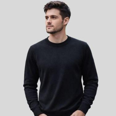 Imagem de Suéter Masculino Preto Gola Redonda Enfim Malwee - Enfim- Malwee, M, P