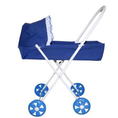 Imagem de Carrinho De Boneca Bebê Reborn Brinquedo Dobrável Azul Ou Rosa - Batag