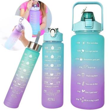 Imagem de Kit 3 Garrafas de Água Squeeze 2 Litros Hidratação Academia - Woofs, V