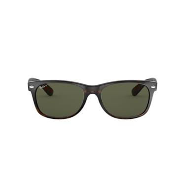 Imagem de Óculos de Sol Ray-Ban Polarizado New Wayfarer 0RB2132 902/58 Tam 58 / Marrom Tartaruga - Lentes Verde