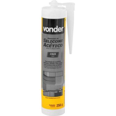 Imagem de Borracha de Silicone Acético, Cinza, 256 g, Vonder OstenVonder